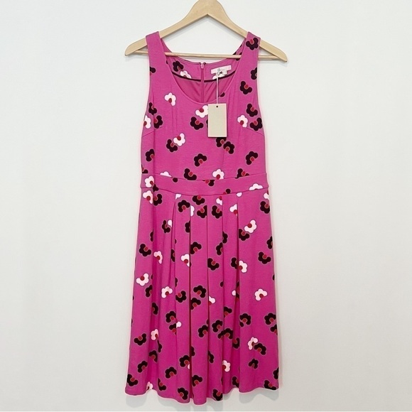 NWT Boden Joanna Ponte Dress in Pink Daisy Floral sleeveless J0443 size 8 - Picture 2 of 11